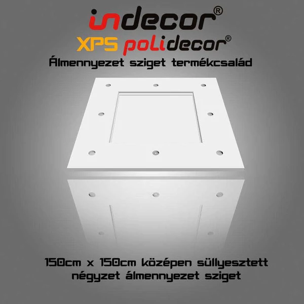 N-150   150cm-es négyzet álmennyezet sziget test