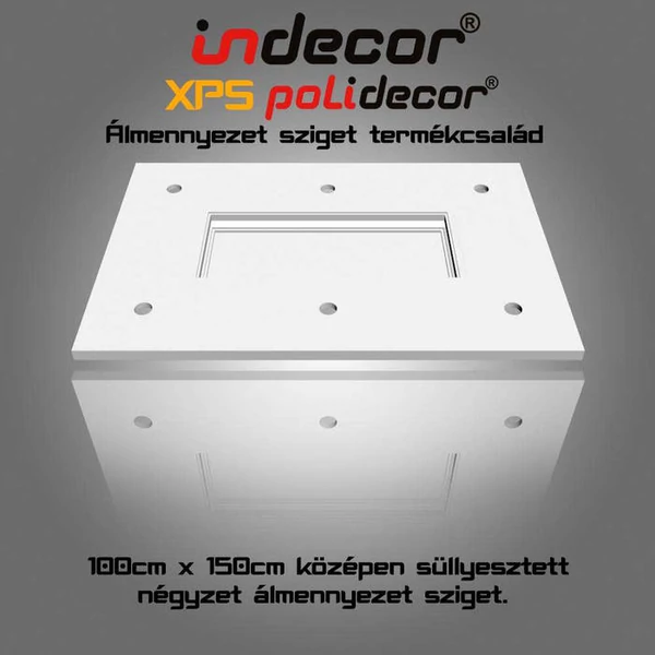T-150x100   Világítástechnika nélkül csak téglalap XPS álmennyezet sziget test 150x100cm