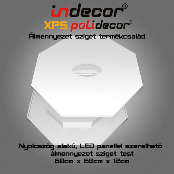 NY-60-LP    60 cm Nyolcszög álmennyezet sziget test