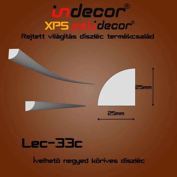 Lec-33C Ívelhető 25x25mm