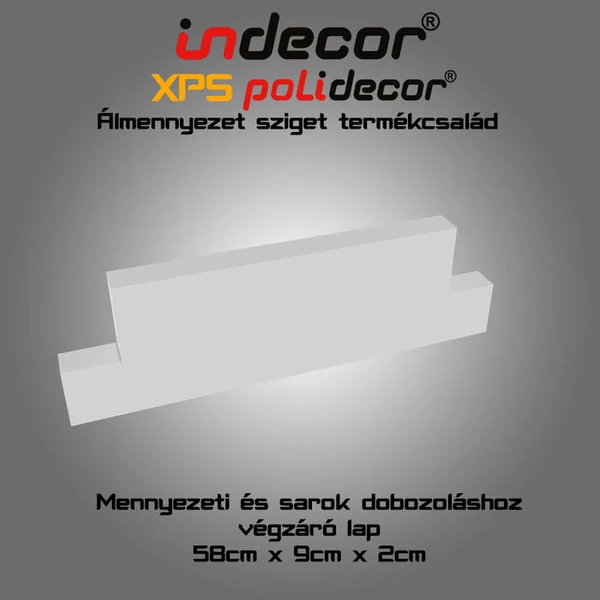 Mennyezeti dobozoláshoz végzáró lap 58cm