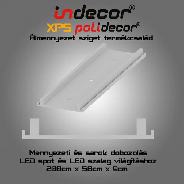 XPS Mennyezeti és sarok dobozolás 58cm