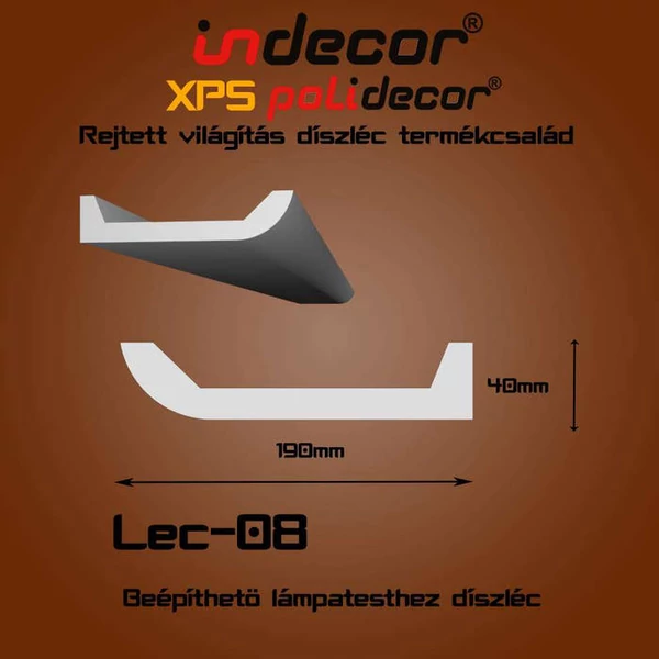 Lec-08 Beépíthető lámpatesthez díszléc