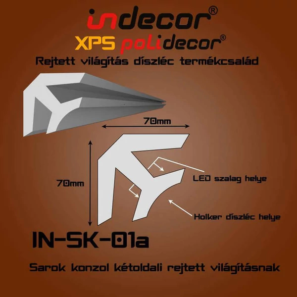 SK-01A XPS Sarok konzol 70x70