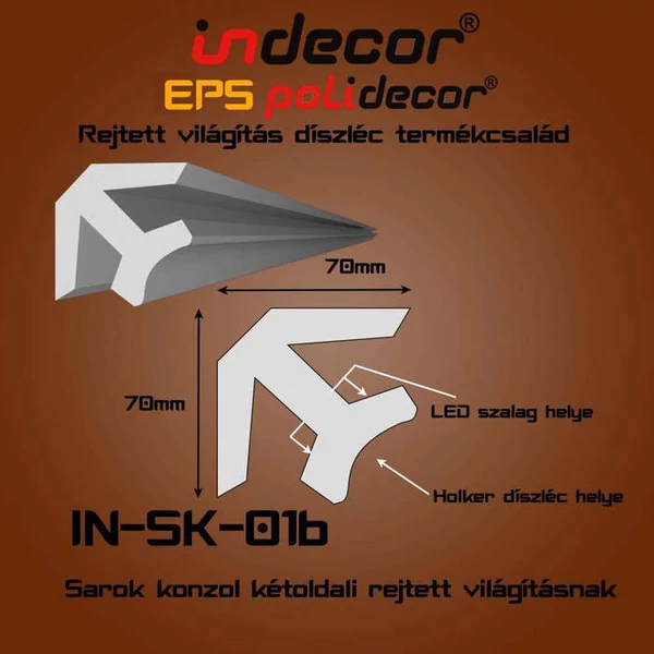 SK-01B EPS Sarok konzol 70x70