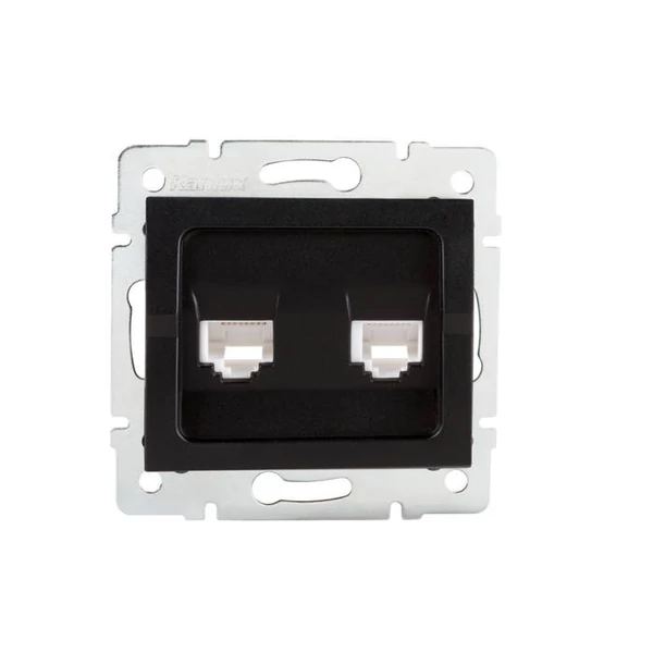 Dupla, független számítógép-csatlakozó (2x RJ45Cat 5e Jack) LOGI